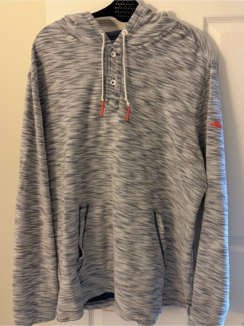 Tommy Bahama Men's Gray Hooded Pullover Shirt